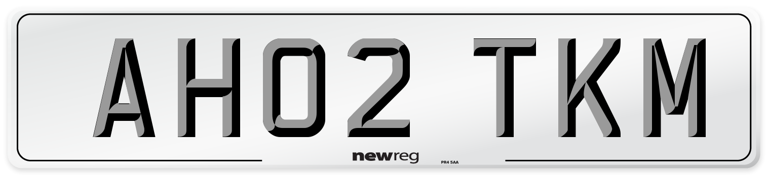 AH02 TKM Number Plate from New Reg